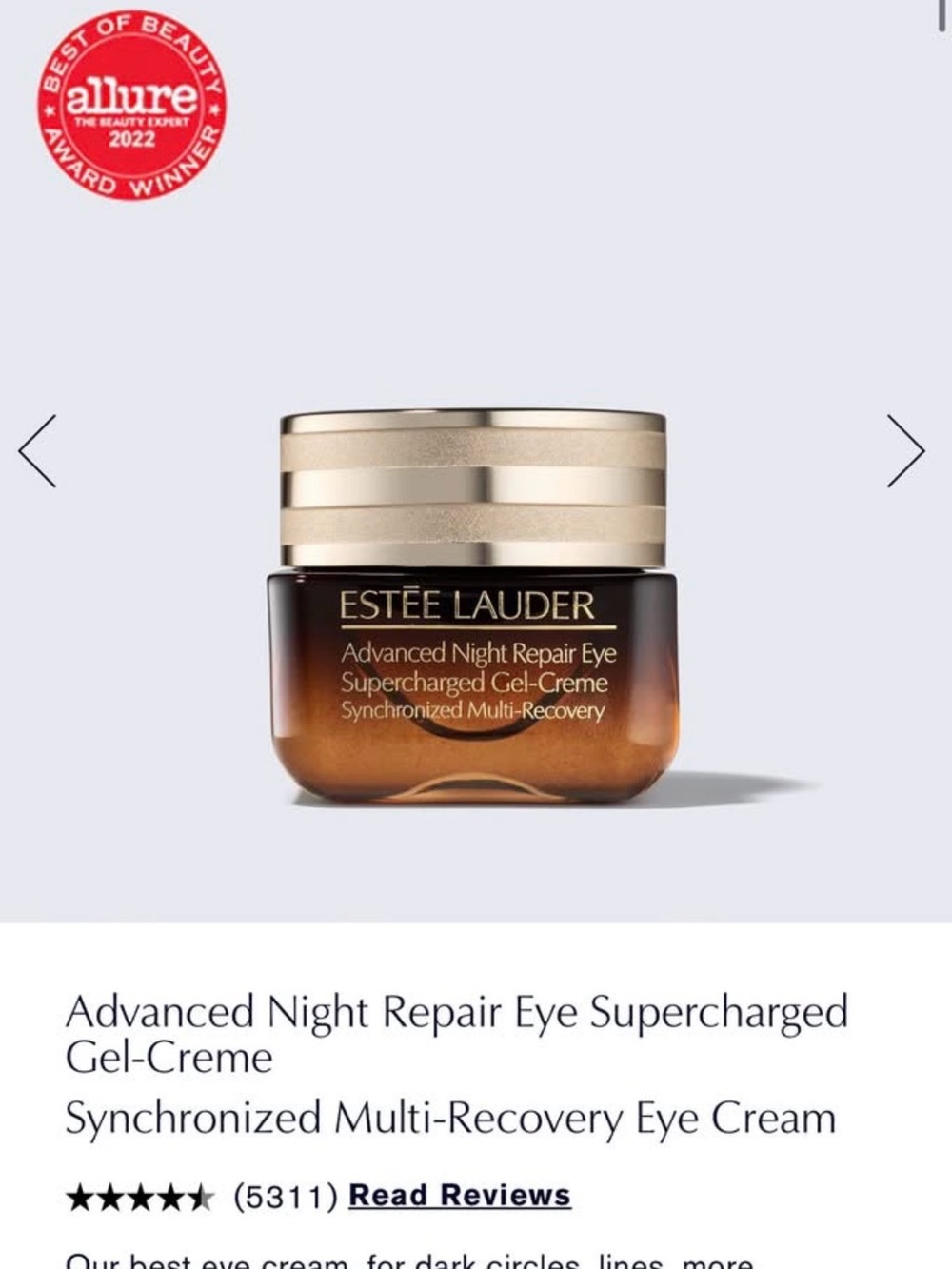 Estee Lauder Advanced Night Repair Eye Gel-Creme — Gold, Brown